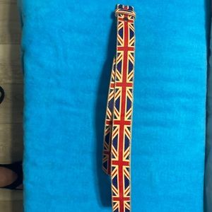 Leather belt British flag